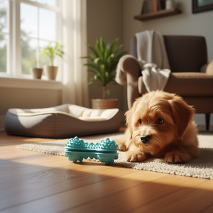 Juguete Masticable Denta-Bone TPR Azul, Duradero, para Limpieza Dental de Perros - Product Image 2