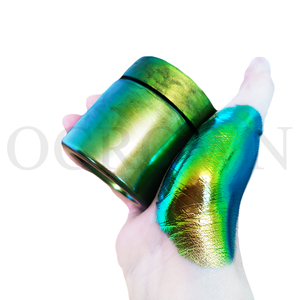 Kim loại hiệu ứng lấp lánh lỏng mịn bột cho Eyeshadow lớp mỹ phẩm gương Chrome Nail Gel Polish Tắc Kè Hoa sắc tố - Product Image 5