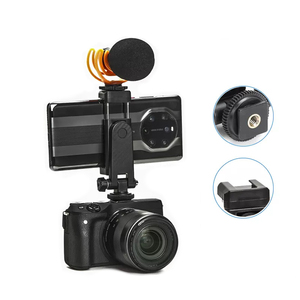 Nuevo superventas 360 grados 57 a 85 mm Clip Zapata montaje de teléfono soporte fijo giratorio abrazadera Vertical teléfono Cámara Clip trípode - Product Image 6