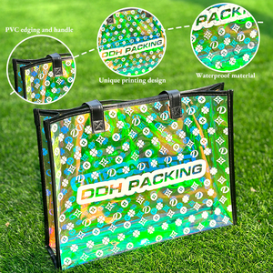 Letra holográfica Correas de hombro largas Mylar Bolsas Holográfica Pvc Tpu Tote Bag Logotipo personalizado - Product Image 3