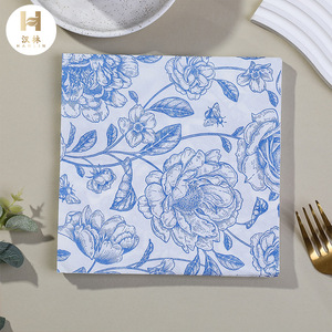 Hanlin Printed Paper Napkins 330mmx330mm Disposable For Wedding Birthday Parties - Product Image 1