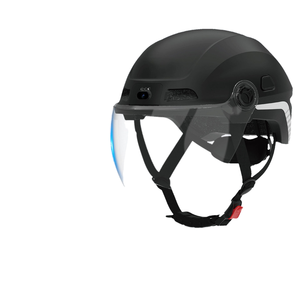 Mũ bảo hiểm xe máy thông minh Motoeye E6 tích hợp điều khiển cuộc trò chuyện AI, tính năng AI, chất liệu sợi carbon màu xanh, mũ lật lên, kính hiển thị thông minh HUD. - Product Image 1