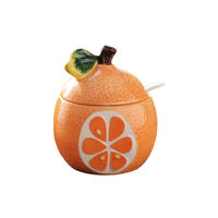Aangepast Logo Creatief Ontwerp Van Huishoudelijke Keramische Fruitreliëf Kruiden Pot Keuken Benodigdheden Msg Keramische Kruidenpot