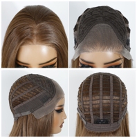 Perruque Glueless 13x4 HD Lace Fluffy en Fibre Synthétique Résistante à la Chaleur, Non Inflammable, Pré-Épilée, Lace Front Sans Colle pour Femmes Blanches