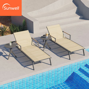 <span class=keywords><strong>Tumbona</strong></span> Apilable de Aluminio Resistente a la Intemperie para Exteriores, Silla de Piscina, Tumbonas para Hotel y Playa - Product Image 1