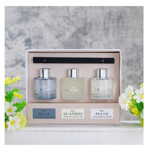 Sang trọng trang trí nội thất hương liệu chai thủy tinh với tinh dầu tự nhiên sậy khuếch tán hương liệu nến Bộ quà tặng - Product Image 5