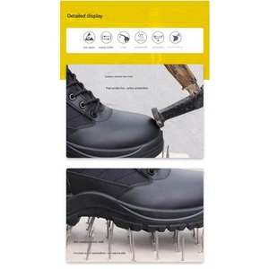 Botas Tácticas Negras Personalizadas para Hombre - Botas de Senderismo de Montaña Resistentes al Deslizamiento para Exteriores, Botas de Seguridad Ligeras - Product Image 2