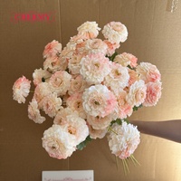 DC099 Flores Artificiales de Alta Calidad al por Mayor, 6 Cabezas de Peonías Rosas de Seda para Decoración de Bodas y Eventos