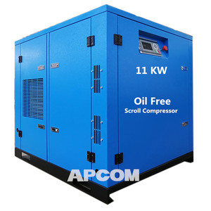 Compresor de Aire de Tornillo Sin Aceite, Estacionario, Integrado, Industrial, Bajo Ruido, 3.7kW 5Hp 380V 415V - Product Image 3