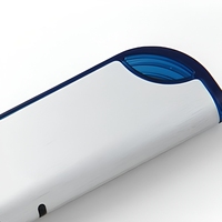 Clé USB promotionnelle en forme de lame en plastique argenté 4 Go avec logo personnalisé