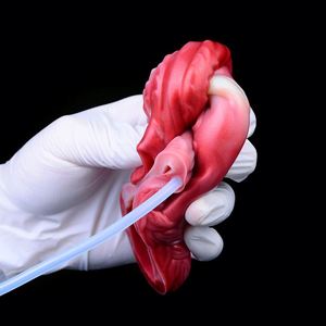 NNSX Silicone Ejaculation Penis Sleeve Large Knot Dog Hollow <b>Dildo</b> Fantasy Squirting Penis Sex Toys for Men Cock Enlargement - Product Image 3