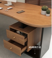Bureau d'étude ergonomique rectangulaire en bois massif, bureau d'ordinateur moderne minimaliste de luxe léger, poste de travail avancé pour le bureau à domicile
