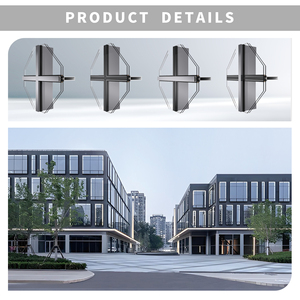 Paneles de Muro Cortina Exteriores de Aluminio Comercial SUNGYE, Muro Cortina de Edificio Moderno con Vidrio <span class=keywords><strong>Aislante</strong></span> de Acero y Aluminio - Product Image 4