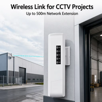 Pont sans fil haute performance pour extérieur, 300 Mbps, 2,4 GHz, 802.11n, antenne 8 dBi, IP65, 24 V PoE, 500 m, pour ascenseur, CCTV, réseau