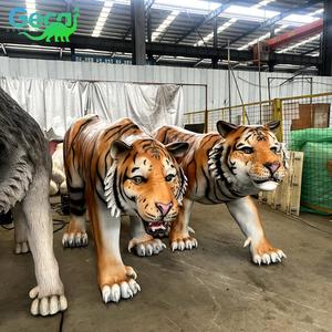 GECAI GC 002 เครื่องเล่นสนามกลางแจ้ง ทำจากเรซิ่น รูปแบบเสือเคลื่อนไหวได้เหมือนจริง ขนาดเท่าตัวจริง ควบคุมอัตโนมัติ ได้รับการรับรองมาตรฐาน ISO ใช้ไฟ 110/220V เหมือนเสือจริง - Product Image 6