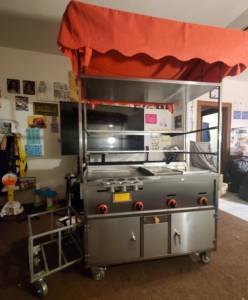 Kereta makanan seluler Trailer baja antikarat truk es krim untuk makanan ringan cepat disesuaikan mobil katering anjing panas - Product Image 1