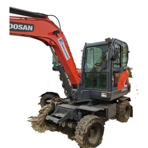 Excavadora de Ruedas Mini Doosan DX60 Usada en Venta, 2 Toneladas de Peso Operativo, Cilindro Original, Motor, Bomba, Caja de Cambios, Rodamientos - Product Image 1