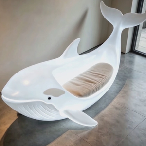 Lámpara con Motivo de Tiburón Ballena Iluminada, Lámpara con Motivo de Tiburón Ballena para el Litoral, Estilo Casas de Playa, Legenda de los Ocho Inmortales, Belleza del Litoral - Product Image 3