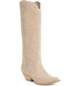 <span class=keywords><strong>Bottes</strong></span> de <span class=keywords><strong>Cowboy</strong></span> à bout pointu <span class=keywords><strong>Beige</strong></span> rose à la mode pour femmes - Product Image 4