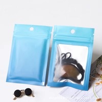 Sac d'emballage plat mini en aluminium givré avec fermeture éclair réutilisable pour bijoux et cadeaux, personnalisable, idéal pour les boîtes surprise.