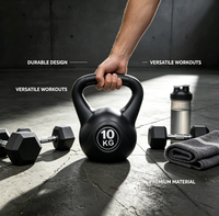 Kettlebells en ciment noir durables à prix abordable pour musculation, entraînement de force, fitness à domicile, personnalisables