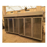 Congélateur vertical à température unique Flishel Restaurant WD-1.6L6 avec compresseur Aspera, 3 portes vitrées, acier inoxydable 304/201, 1600L