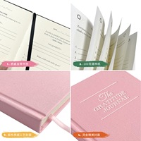 Carnet de gratitude personnalisé en lin, agenda, carnet à couverture rigide, organisateur d'horaire, carnet personnalisé avec logo OEM ODM