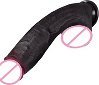 Dildo réaliste en silicone brun épais de 11 pouces, avec ventouse, étanche, multi-usages, pour stimulation du point G, clitoridienne, vaginale et anale, jouet intime pour femmes