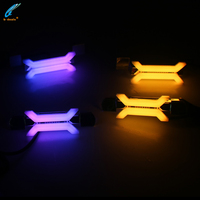 Luz de Circulación Diurna con Señal de Giro para Coche BMW, Luz de 12V para Blue-Tooth SRGBA Chasing DRL Angel Eyes X Concept