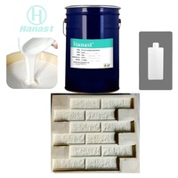 Caoutchouc de silicone liquide RTV Hanast, dureté 25 Shore, pour moules de pierres culturelles et de béton, qualité industrielle, forte résistance à la traction