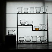 Carafe à thé en verre borosilicate haute résistance, isolée thermiquement, avec bordure florale artisanale, pour thé Kung Fu chinois