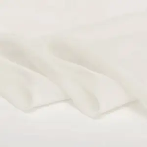 Ivory White Silk Fabric 5mm Silk Chiffon Georgette 140cm Width NO.26 Color for Silk Scarf