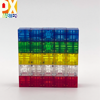 Ensemble de blocs de construction en plastique magnétique transparent pour enfants Puzzle Cubes jouet avec certificat CPC