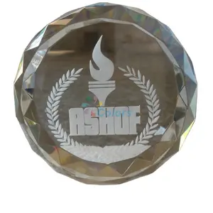 3D lazer kulübü kupa hediyelik eşya için özelleştirilmiş gravür Faceted kristal elmas