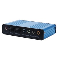 Venta al por mayor de fábrica Tarjeta de sonido USB externa Canal 5,1 7,1 Adaptador de tarjeta de audio óptico para PC Computadora portátil