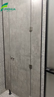 Porte de cabine de toilette moderne pour projets en gros, avec charnière en acier inoxydable 304, panneau stratifié de qualité solide, écologique, pour écoles et appartements