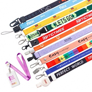 Vente en gros de longes personnalisées en polyester à sublimation avec logo, gaufrage et sérigraphie, porte-cartes d'identité de style double - Product Image 2