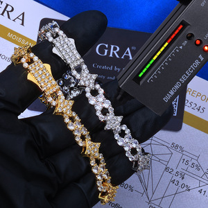 Bracelets personnalisés OEM en moissanite éclatante style étoile, en argent sterling 925, bijoux fins hip-hop VVS, fournisseur en gros B2B - Product Image 6