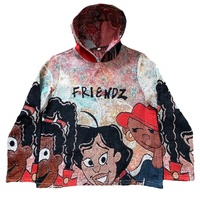 Lander 2026 Nouvelle Collection Automne – Sweats à Capuche Oversize en Polyester/Coton pour Homme, Motif Anime Tissé Écologique