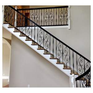 Prima Moderne Smeedijzeren Trapleuning/Hete Verkoop Glazen Trapbaluster/Roestvrijstalen Houten Leuning - Product Image 3