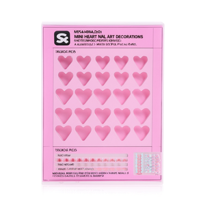 Mini Heart Nail Art Decorations 6 Types Included Case <b>Stickers</b> Decals For Nail Care - Product Image 2