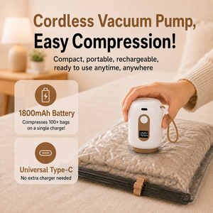Clothing Storage Vacuum Bags Set with Portable Electric <b>Pump</b> 20 24 28 30 Inch for Space Saving Compression - Product Image 2