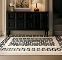 Amerikanischer Retro-Teppich Wohnzimmer Sofa-Teppich Wasserdichter Polypropylen-Teppich im Mittelalterlichen Stil für Flur und Garderobe