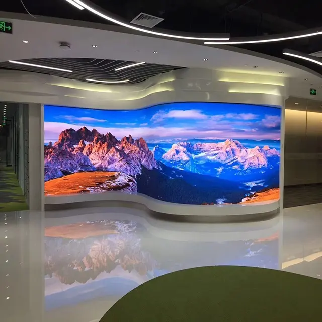 Led Display Flexibele P4 Hd 4K Indoor Outdoor Led Video Wall Led Reclamescherm Tentoonstelling Scherm Winkelcentrum Schermen