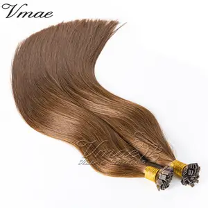 Vmae top ukrainian hair 4 chocolate brown silk straight wave extension hair double drawn hair extension