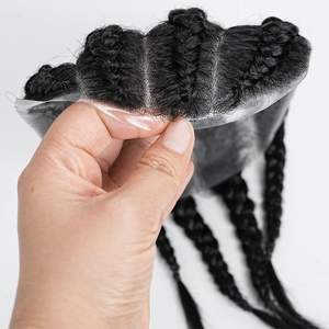 Corncows Toupee <span class=keywords><strong>para</strong></span> <span class=keywords><strong>hombres</strong></span> <span class=keywords><strong>Trenzas</strong></span> Piezas de <span class=keywords><strong>cabello</strong></span> Sistema de reemplazo <span class=keywords><strong>para</strong></span> <span class=keywords><strong>hombres</strong></span> Peluca de piel delgada <span class=keywords><strong>Cabello</strong></span> humano real Tupé trenzado <span class=keywords><strong>para</strong></span> hombre - Product Image 4