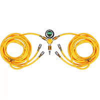 Kit de gonflage/dégonflage de pneus robuste à double tête avec écran LCD et moniteur de pression des pneus pour MPV/Voiture, embout rapide en plastique pour valve