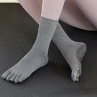 Chaussettes de yoga d'intérieur Chaussettes antidérapantes Chaussettes Pilates pour les doigts