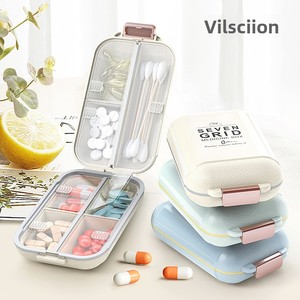 <span class=keywords><strong>Pilulier</strong></span> ABS pour antibiotiques, portable, pour voyage, sept jours, trois repas par jour, double couche, 7 compartiments, séparateur de médicaments - Product Image 2