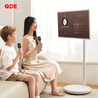 QDE Akıllı Mobil Ekran Kablosuz Monitör Android 13 LED 4K UHD 21.5-32 İnç Hareketli TV Ofis Ev Perakende Kullanımı için
